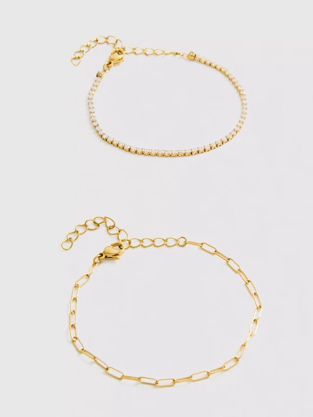 2-pakning med vanntette armbånd i blandet design