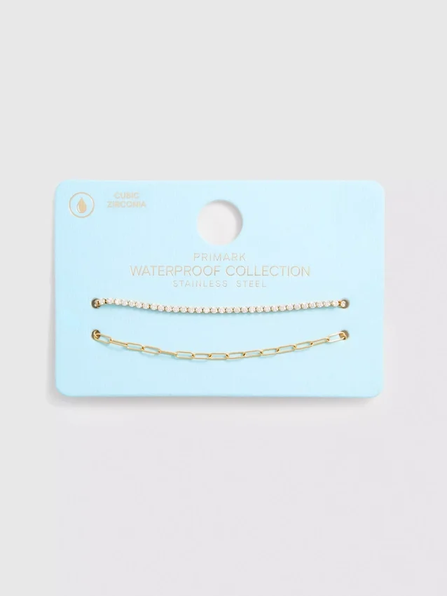 2-pakning med vanntette armbånd i blandet design