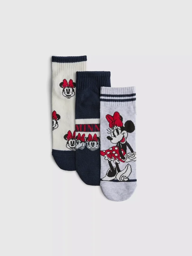 3-pakk med Disneys Minnie Mouse-ankelsokker