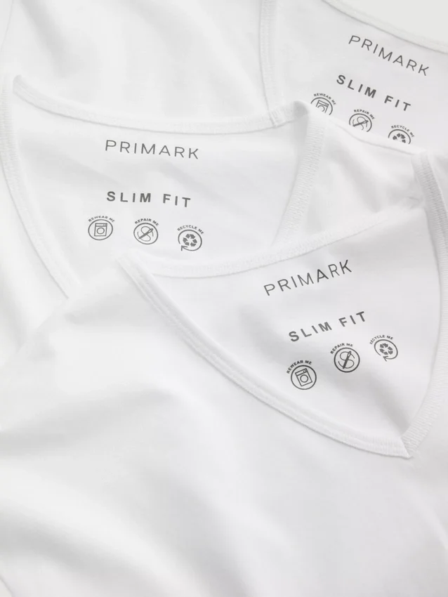 3-pakk T-skjorter med V-hals