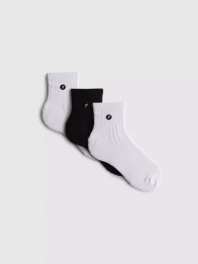 3-pakning med aktive mikrofiber-sokker i kvartlengde