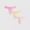 3-pakning med bandeau-stringtruser i blonder