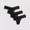 3-pakning med bandeau-stringtruser i blonder