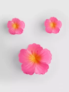 3-pakning med blomsterhårspenner