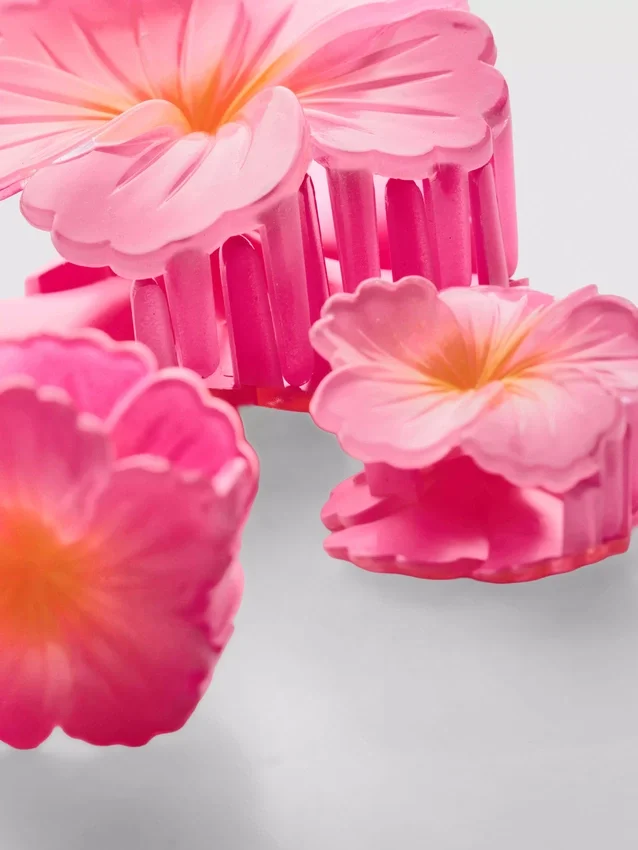 3-pakning med blomsterhårspenner