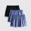 3-pakning med boxershorts med knappelukking