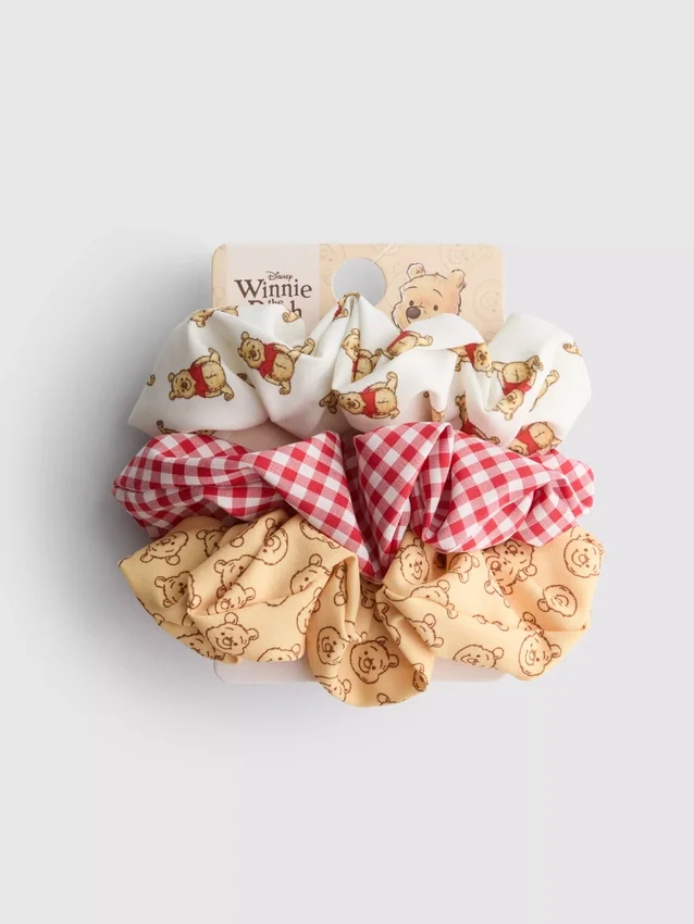 3-pakning med Disney-scrunchies med Winnie the Pooh-motiv