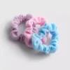 3-pakning med frotté-scrunchies