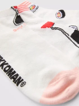 3-pakning med Kikkoman-ankelsokker i bomullsblanding