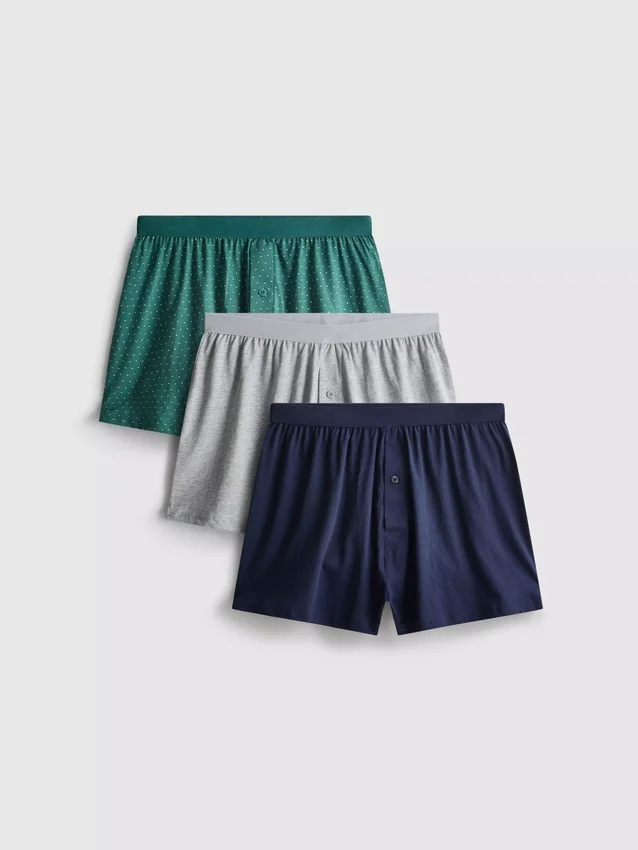 3-pakning med løstsittende boxershorts