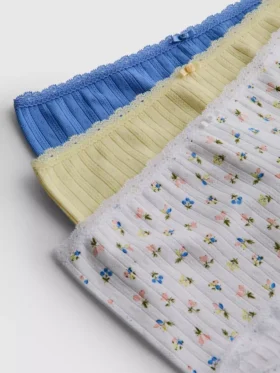 3-pakning med pointelle mini-shorts