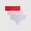 3-pakning med ribbede hipster-truser i mikrofiber