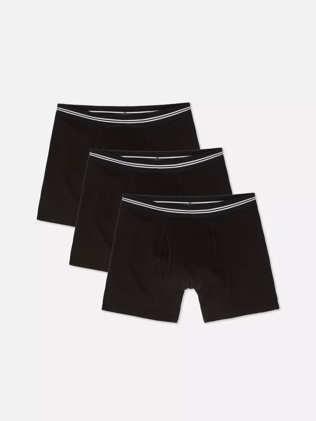 3-pakning med stripete boxershorts