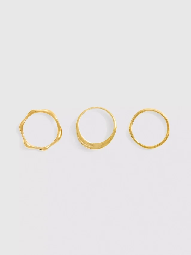 3-pakning med vanntette ringer i blandet design