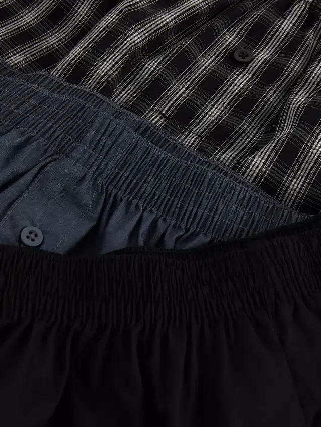 3-pakning med vevde boxershorts