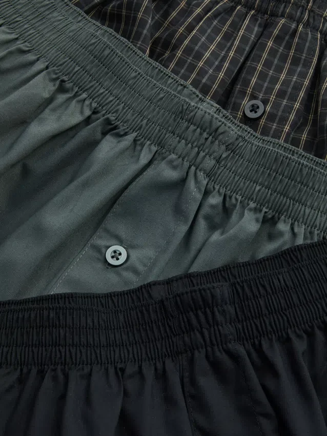 3-pakning med vevde boxershorts