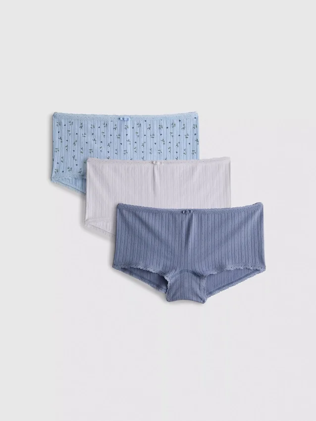 3-pakning sømløse mini-boyshorts