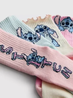 4-pakning med Disney’s Stitch ankelsokker