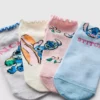 4-pakning med Disney-Stitch-sneakersokker