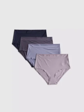 4-pakning med høye truser i mikrofiber