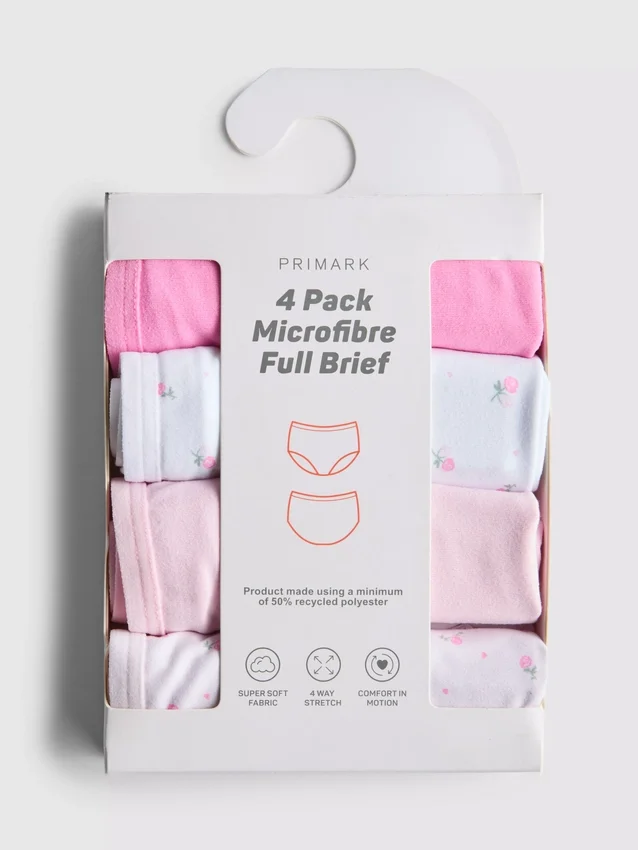 4-pakning med mikrofiber-truser