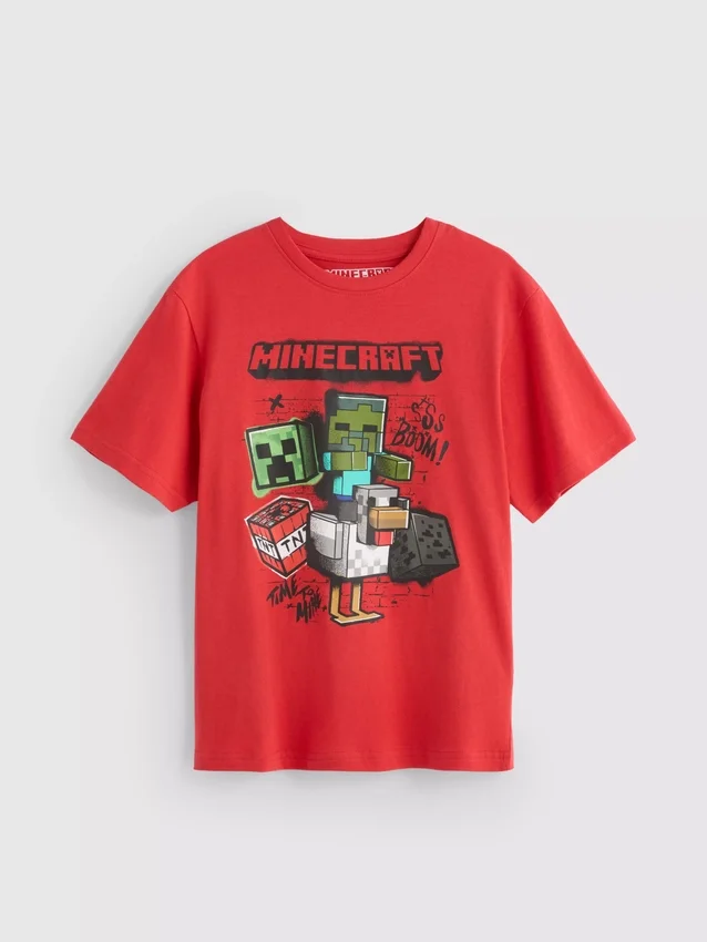 5–15 år | Minecraft-T-skjorte med grafisk motiv