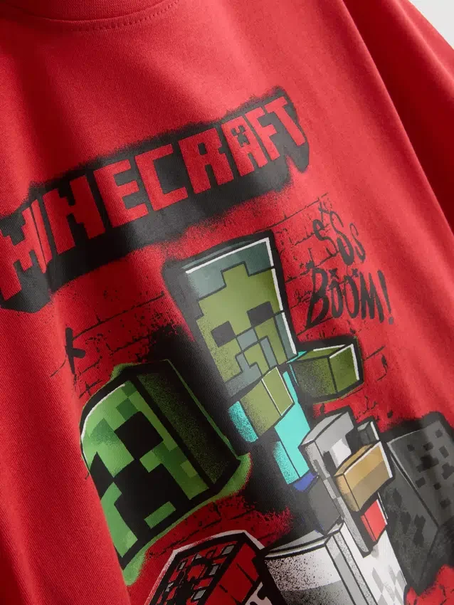 5–15 år | Minecraft-T-skjorte med grafisk motiv