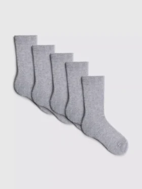 5-pakk ribbestrikkede sokker