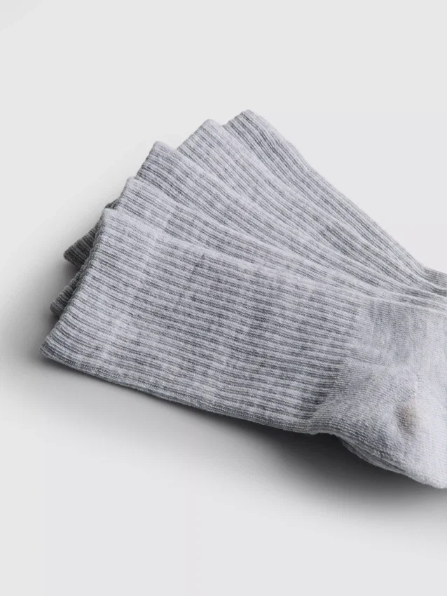 5-pakk ribbestrikkede sokker