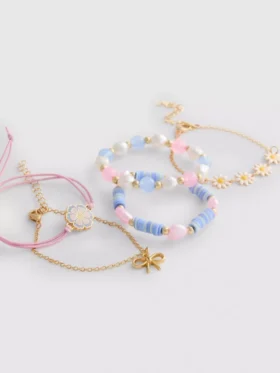 5-pakning med armbånd med morsomme motiver