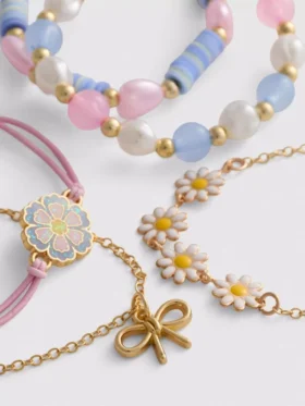 5-pakning med armbånd med morsomme motiver
