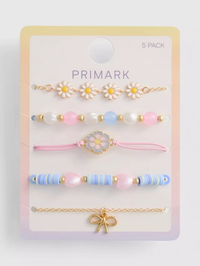 5-pakning med armbånd med morsomme motiver