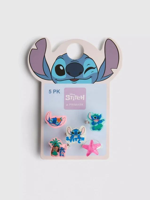 5-pakning med Disney-Stitch-smykkeringer