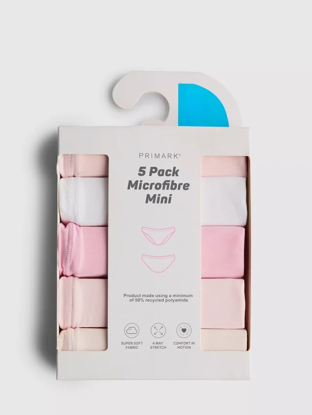 5-pakning med mini-truser i mikrofiber