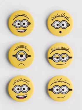 6-pakk med Minions-knapper