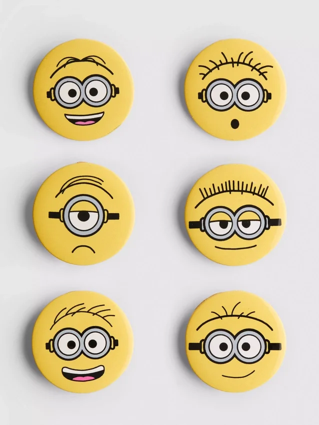 6-pakk med Minions-knapper