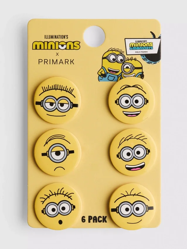 6-pakk med Minions-knapper
