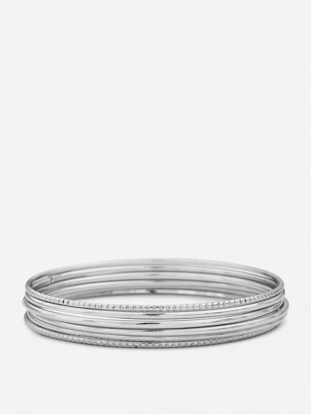 6-pakning med armbånd i polert metall