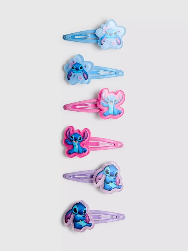 6-pakning med Disney-Stitch-hårspenner