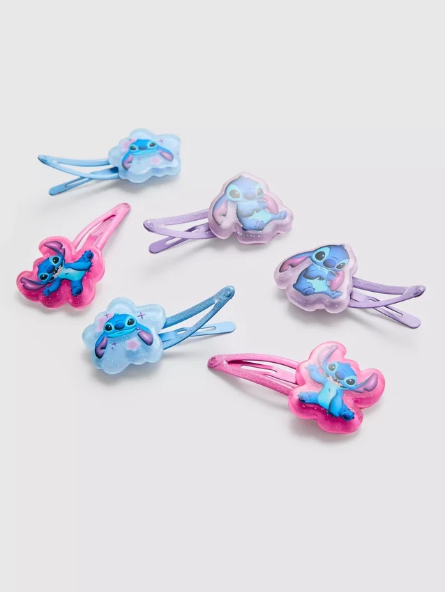 6-pakning med Disney-Stitch-hårspenner