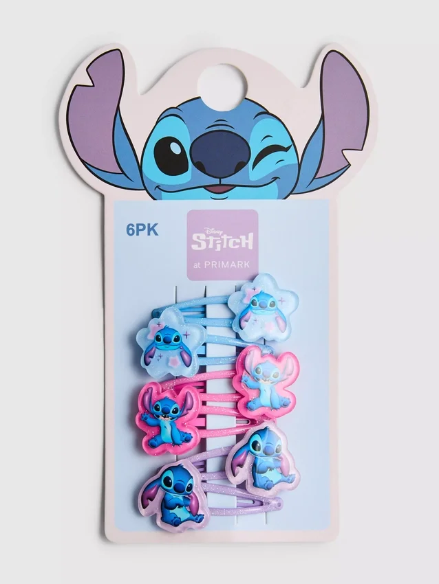 6-pakning med Disney-Stitch-hårspenner