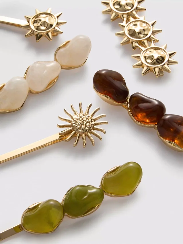 6-pakning med Paula Echevarría-hårspenner i «Celestial Resin»