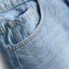 7–15 år | denimshorts med strassbue