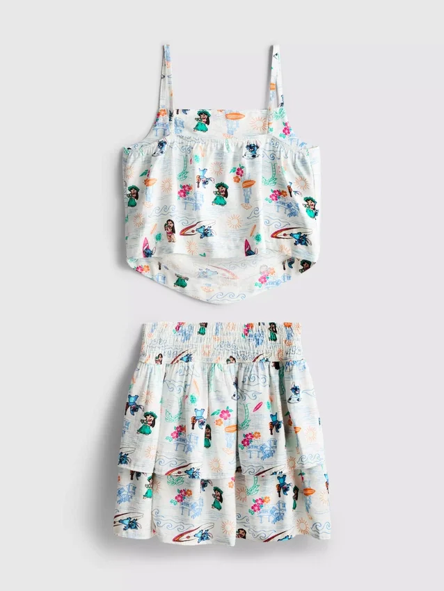 7–15 år | Disney-sett med Stitch-top og Rara-skjørt