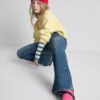 7–15 år | flare-Jeans med belte
