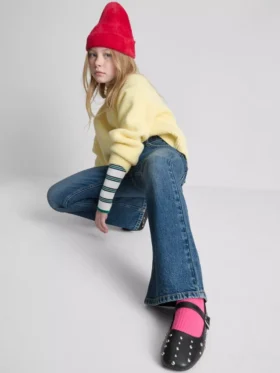 7–15 år | flare-Jeans med belte