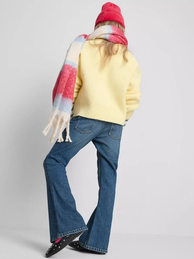 7–15 år | flare-Jeans med belte