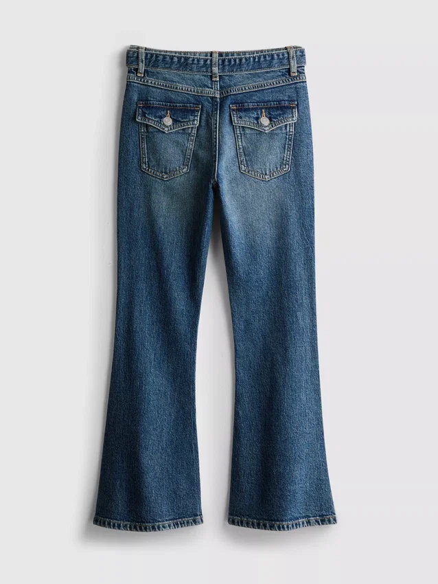 7–15 år | flare-Jeans med belte