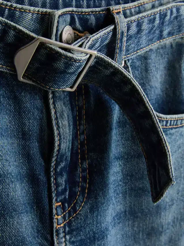 7–15 år | flare-Jeans med belte