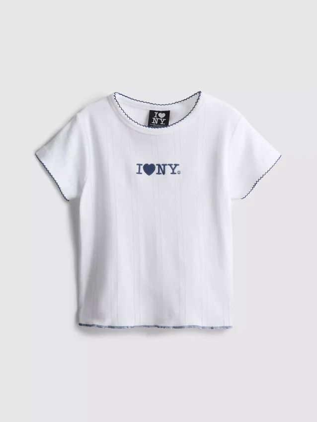 7–15 år | «I Love New York»-brodert T-skjorte